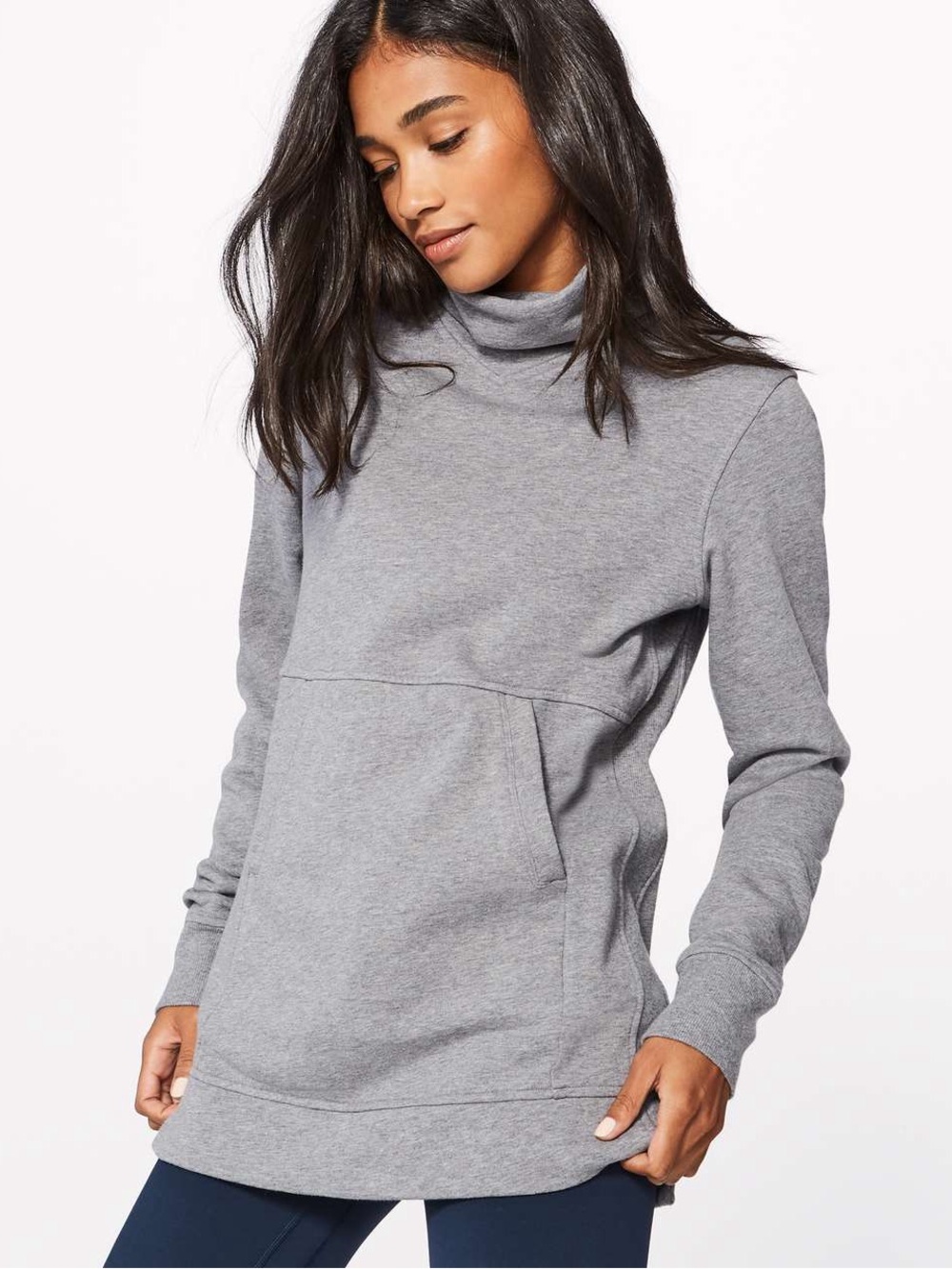 Lululemon Press Pause Pullover Heathered Medium Grey